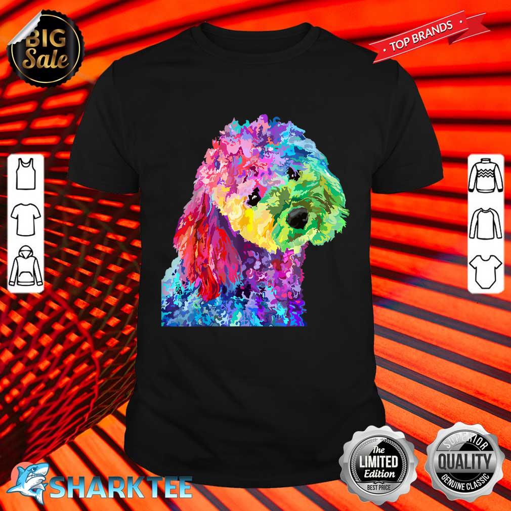 Dog Lover Gifts Womens Colorful Cool Poodle Mens Shirt