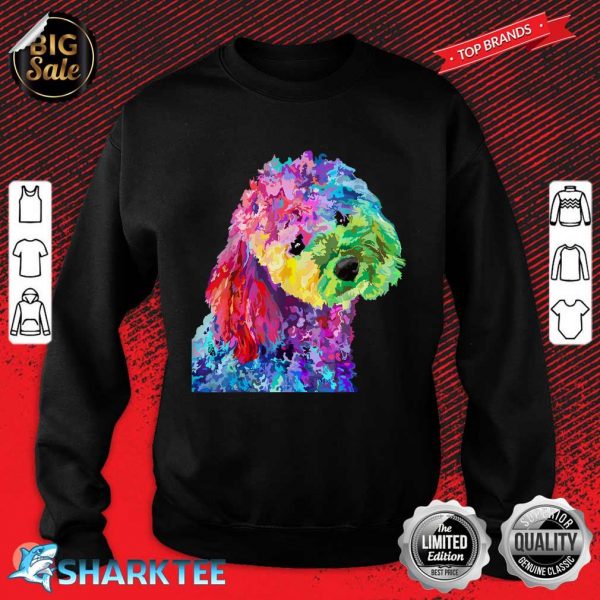 Dog Lover Gifts Womens Colorful Cool Poodle Mens Sweatshirt