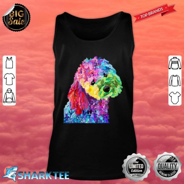 Dog Lover Gifts Womens Colorful Cool Poodle Mens Tank Top