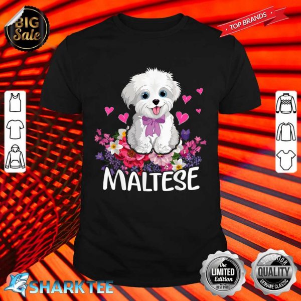 Dogs 365 Cute Maltese Dog Funny Pet Girls Gift Shirt