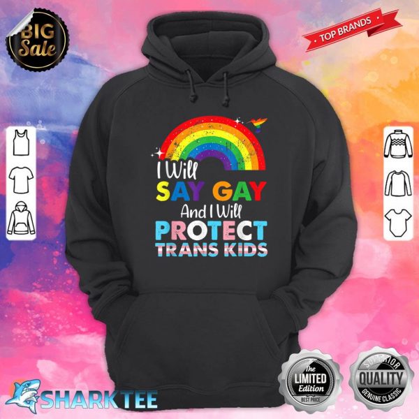 Florida Gay I Will Say Gay and I Will Protect Trans Kids Hoodie