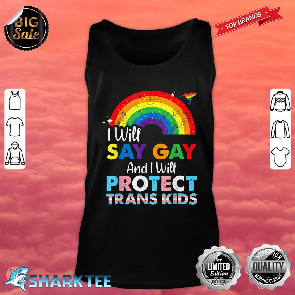 Florida Gay I Will Say Gay and I Will Protect Trans Kids Tank Top