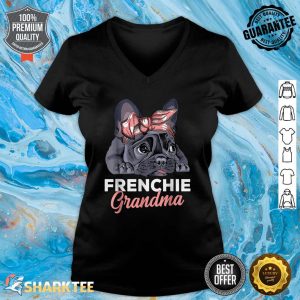 French Bulldog Grandma Frenchie Dog Mothers Day Funny V-neck