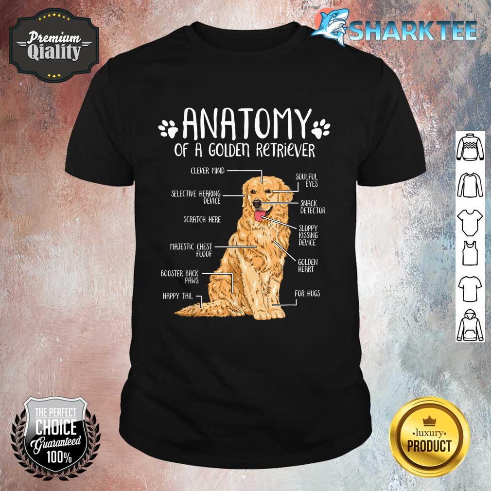 Funny Anatomy Golden Retriever Dog Lover Shirt