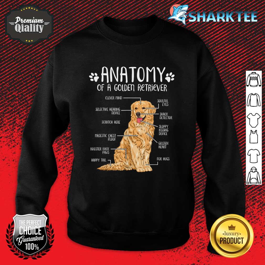 Funny Anatomy Golden Retriever Dog Lover Sweatshirt