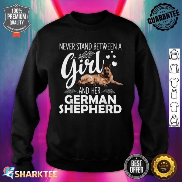 Funny German Shepherd Art For Girls Women Pet Dog Lovers Sweatshirt