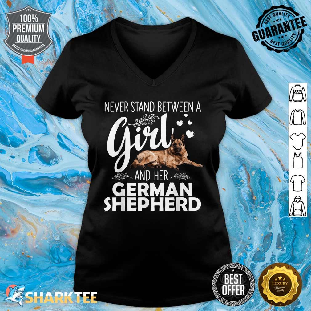 Funny German Shepherd Art For Girls Women Pet Dog Lovers V-neck