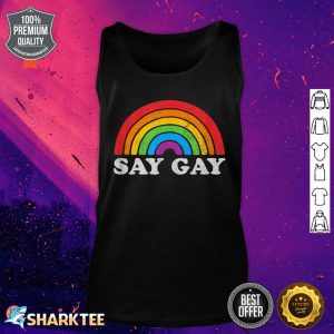 Gay Pride Vintage Rainbow Lgbt Month Tank Top