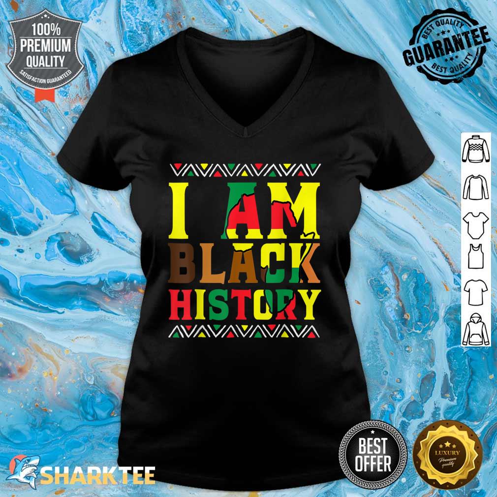 I Am Black History Month African American Pride Juneteenth V-neck