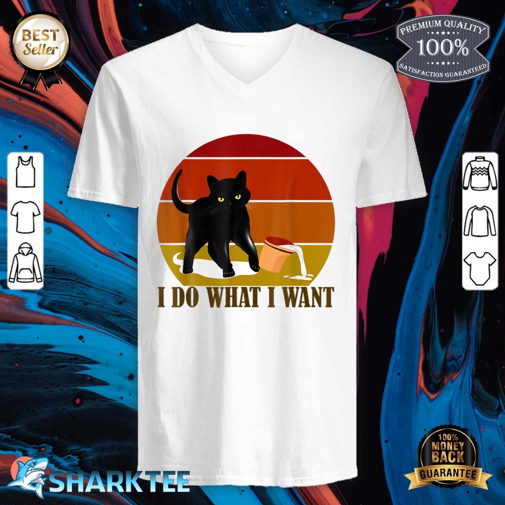 I Do What I Want Cat Headstrong Mood V-neck