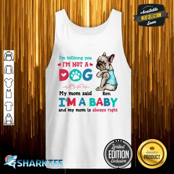 I Love My Mom French BullDog Lover Women Happy Mothers Day Tank Top