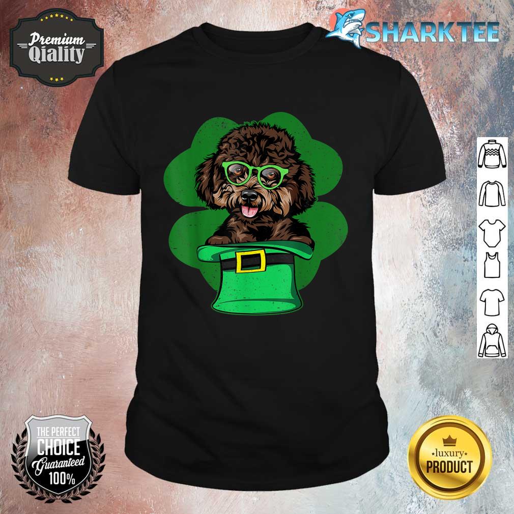 Irish Lucky Poodle Shamrocks Green Hat St Patricks Day Shirt