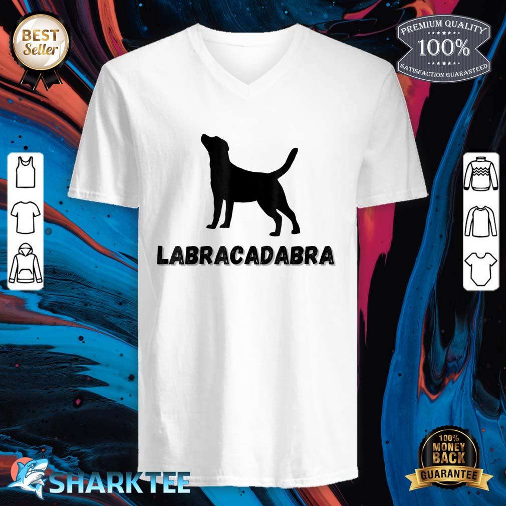 Labracadabra Black Labrador Lab Retriever Dog Lover V-neck