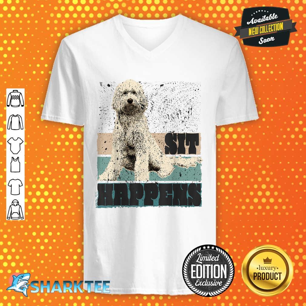 Labradoodle Godendoodle Dog Breed Cute As A Stuffed Animal V-neck