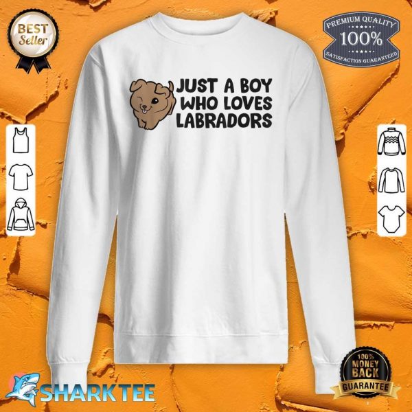 Labrador Retriever Just a Boy Who Loves Labradors Sweatshirt