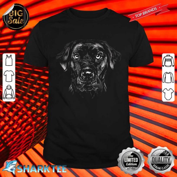Labrador Retriever Realistic Labrador Dog Face Shirt