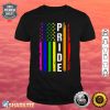 Lgbt Pride Month Support With Rainbow Us American Flag Shirt