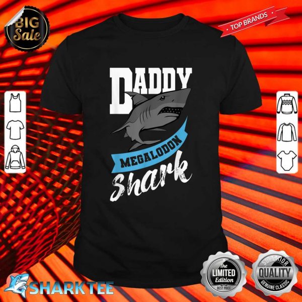 Megalodon Shark Dad Biologist Fathers Day Shirt