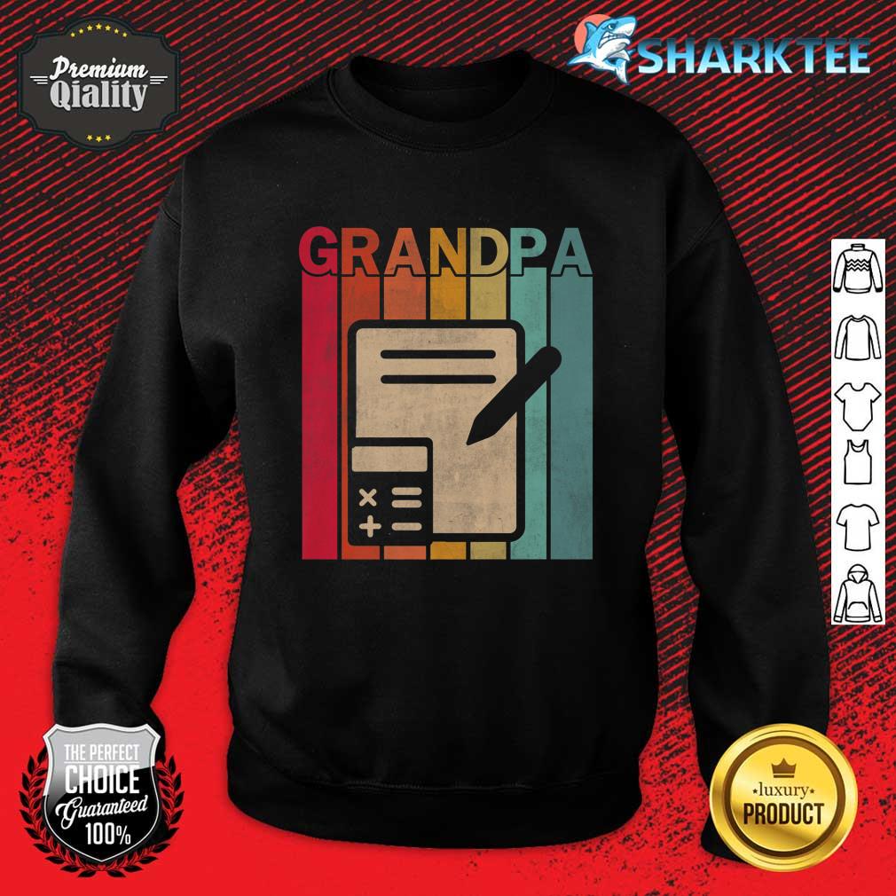 Mens Accountant Retro Style Vintage Grandpa Graphic Father's Day Premium Sweatshirt