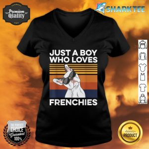 Mens French Bulldog Quote for your Frenchie Husband V-neck