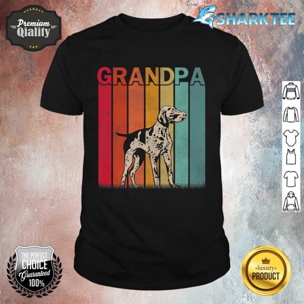 Mens German Shorthaired Pointer Dog Retro Grandpa Father's Day Premium Shirt