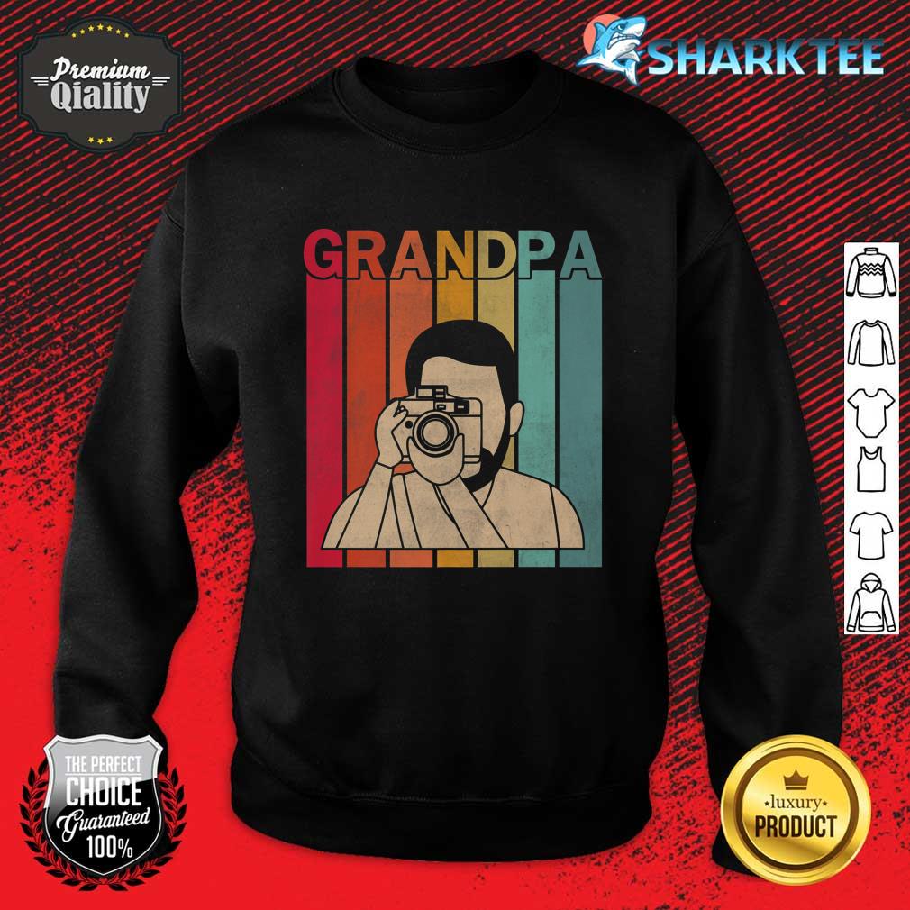 Mens Photographer Retro Style Vintage Grandpa Graphic Fathers Day Premium Sweatshirt