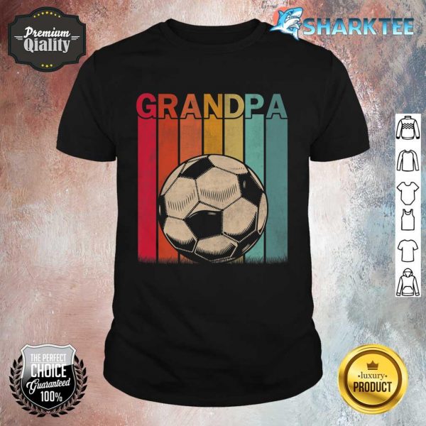 Mens Soccer Retro Style Vintage Grandpa Graphic Fathers Day Premium Shirt