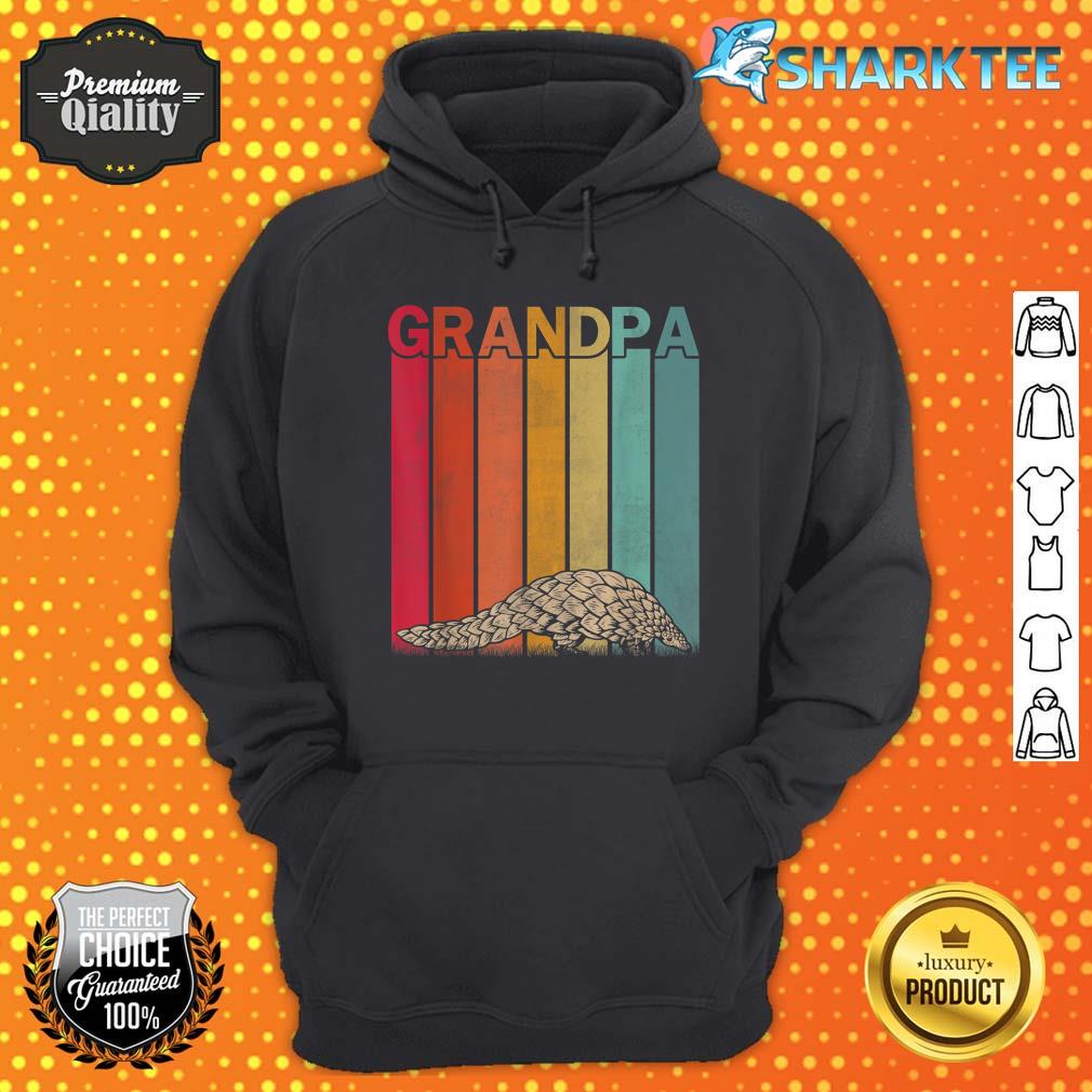 Pangolins Retro Style Vintage Grandpa Graphic Father's Day Hoodie 