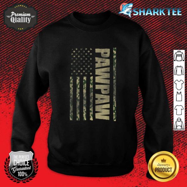 Pawpaw Gifts From Grandkids Fathers Day Camo American Flag Sweatshirt