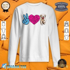 Peace Love Cute Golden Retriever Puppy Dog Runs Owner Gift Premium Sweatshirt