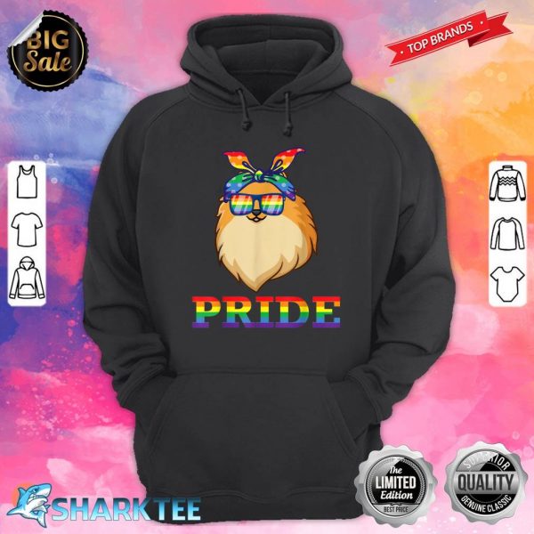 Pomeranian Dog Happy LGBT Month Awareness Support Love Pride Hoodie