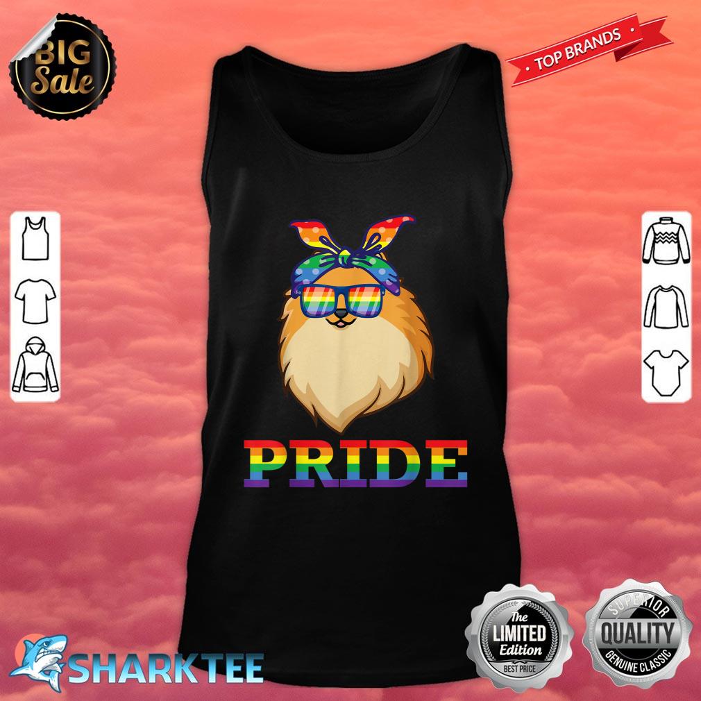 Pomeranian Dog Happy LGBT Month Awareness Support Love Pride Tank top