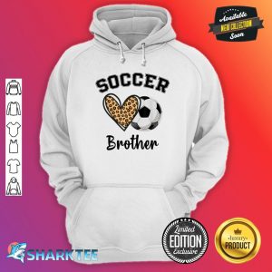 Soccer Brother Leopard Heart Sports Players Fathers Day Hoodie