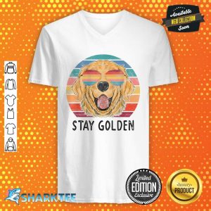 Stay Golden Retriever Dog V-neck