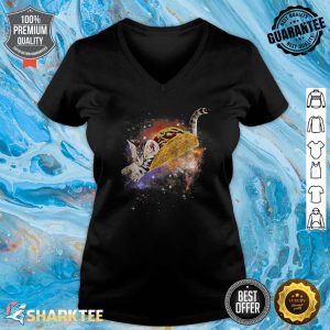 Taco Cats in Space Cat in Galaxy Cat Lover Kitty Kitten V-neck