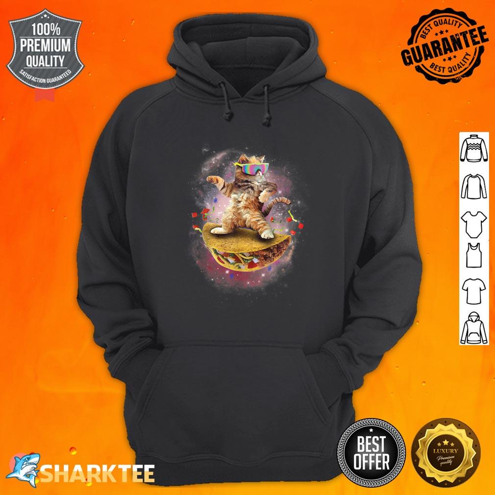 Taco Cats in Space Cat in Galaxy Cat Sunglasses Colorful Hoodie