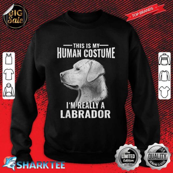 This Is My Human Costume Im Really A Labrador Retriever Dog Sweatshirt
