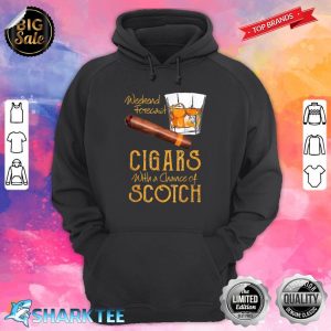 Weekend Forecast Cigars Chance of Bourbon Fathers Day Hoodie
