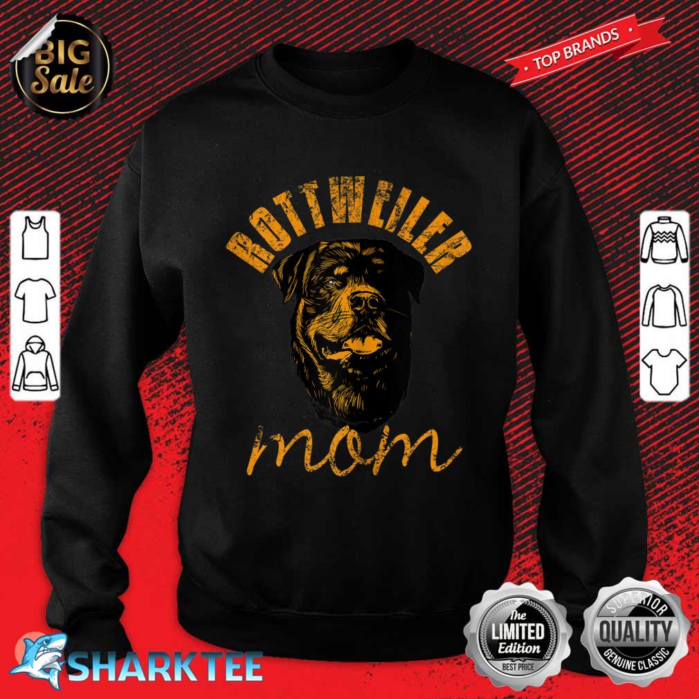 Womens Rottweiler Rottie Mom Vintage Sweatshirt