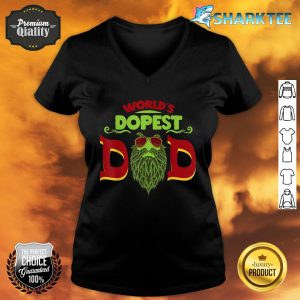 Worlds Dopest Dad Cannabis Fathers Day 420 Day V-neck