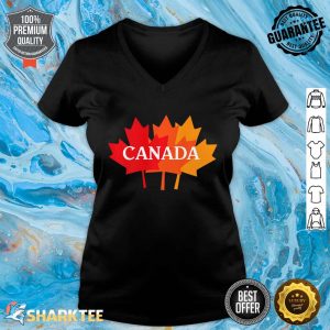 1st July Canada Day Funny Maple Leaf Canadian Flag Premium V-neck