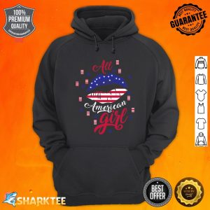 4th July America Independence Day Patriot USA Women Girl Hoodie