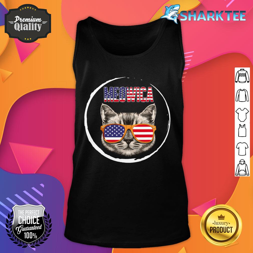 4th Of July Meowica USA Flag Cat Lover American Independence Tank top