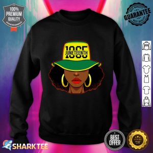 Afro Woman Juneteenth 1865 Melanin Pride African American Sweatshirt