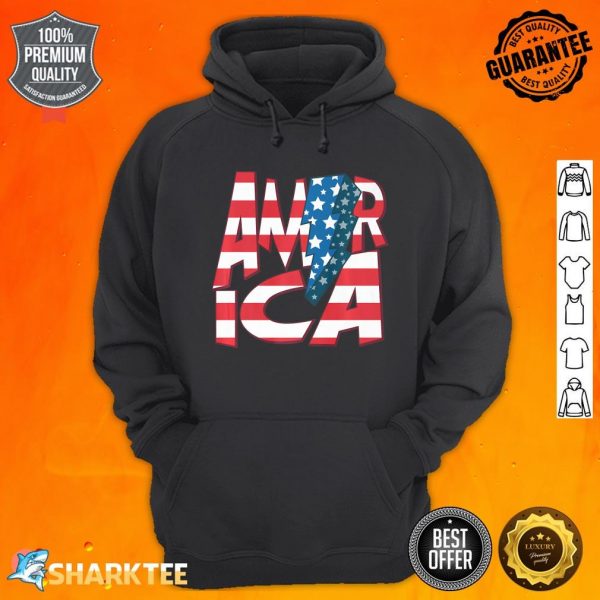 America USA Flag Patriotic Independence Day 4th Of July Premium Hoodie