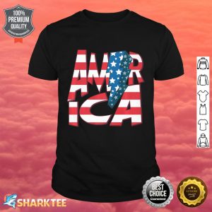 America USA Flag Patriotic Independence Day 4th Of July Premium Shirt