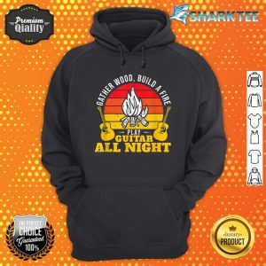 Campfire Play Guitar Funny Campfire Romance Camping Hoodie
