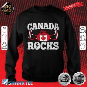 Canada Curling Broom Winter ice Sports Canadian Flag Curling Sweatshirt