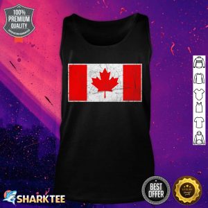 Canada Flag With Vintage Canadian Maple Leaf National Colors Tank top