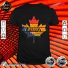 Canada Retro Distressed Maple Leaf with Mountains Design Shirt
